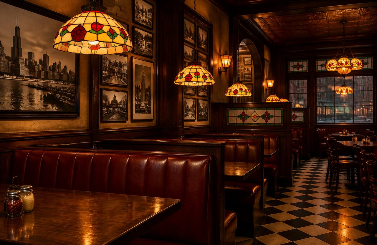 Concept interior of a classic Chicago parlor