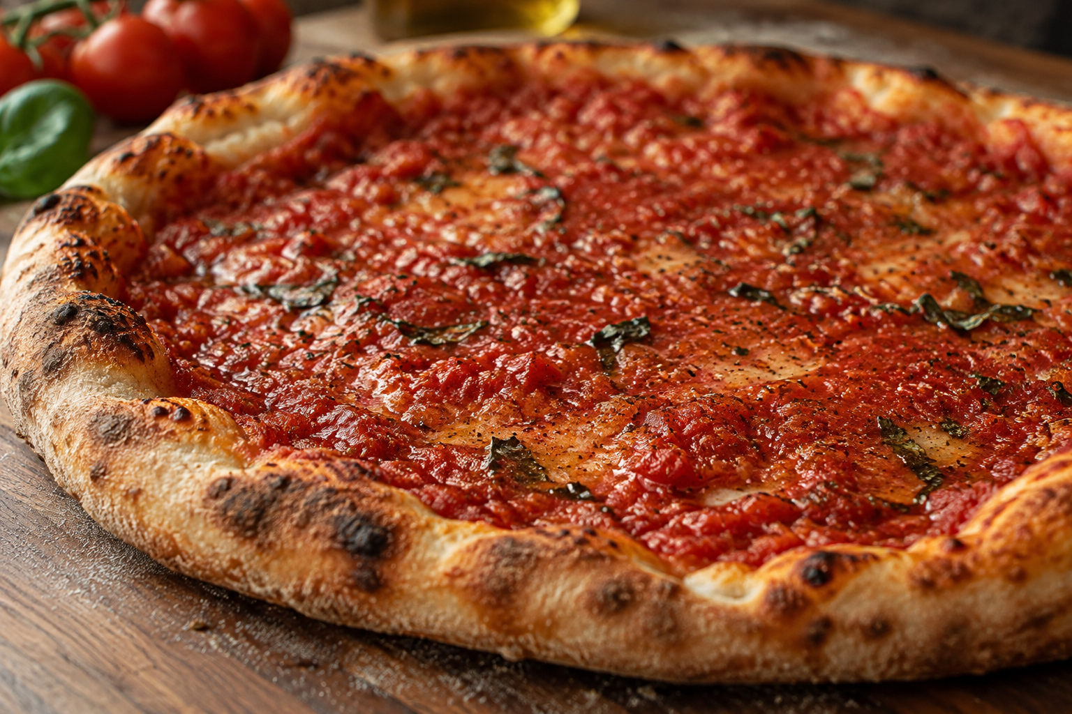 AI-generated preview image: close-up of pizza texture for Smoke Signals