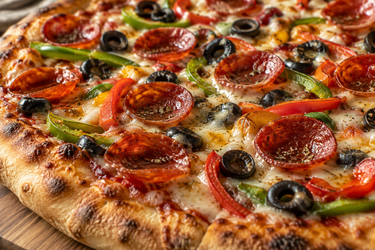 AI-generated preview image: close-up of pizza texture for Two Boots Pizza West Village