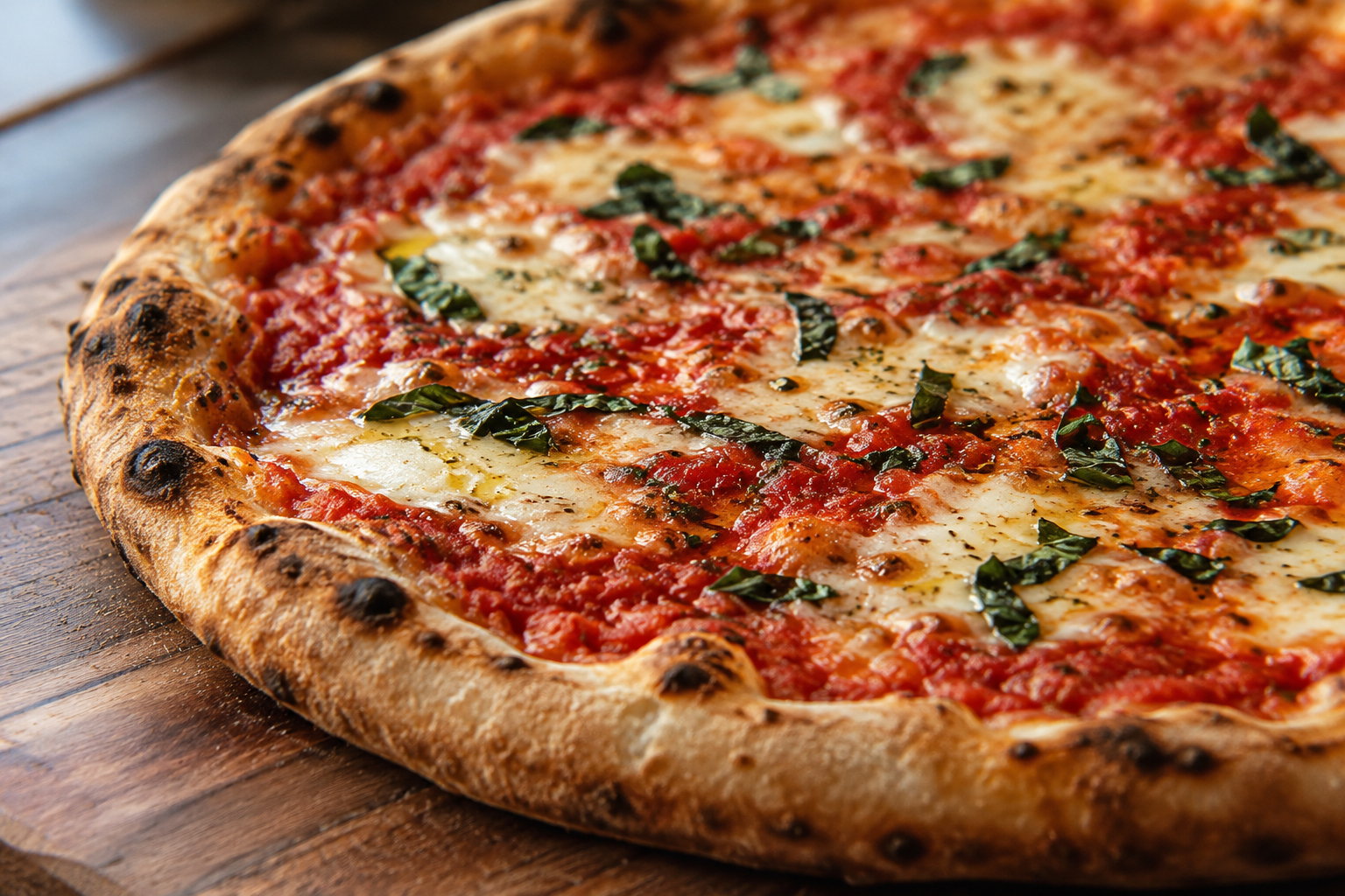AI-generated preview image: close-up of pizza texture for Gruppo NYC Thin Crust Pizza