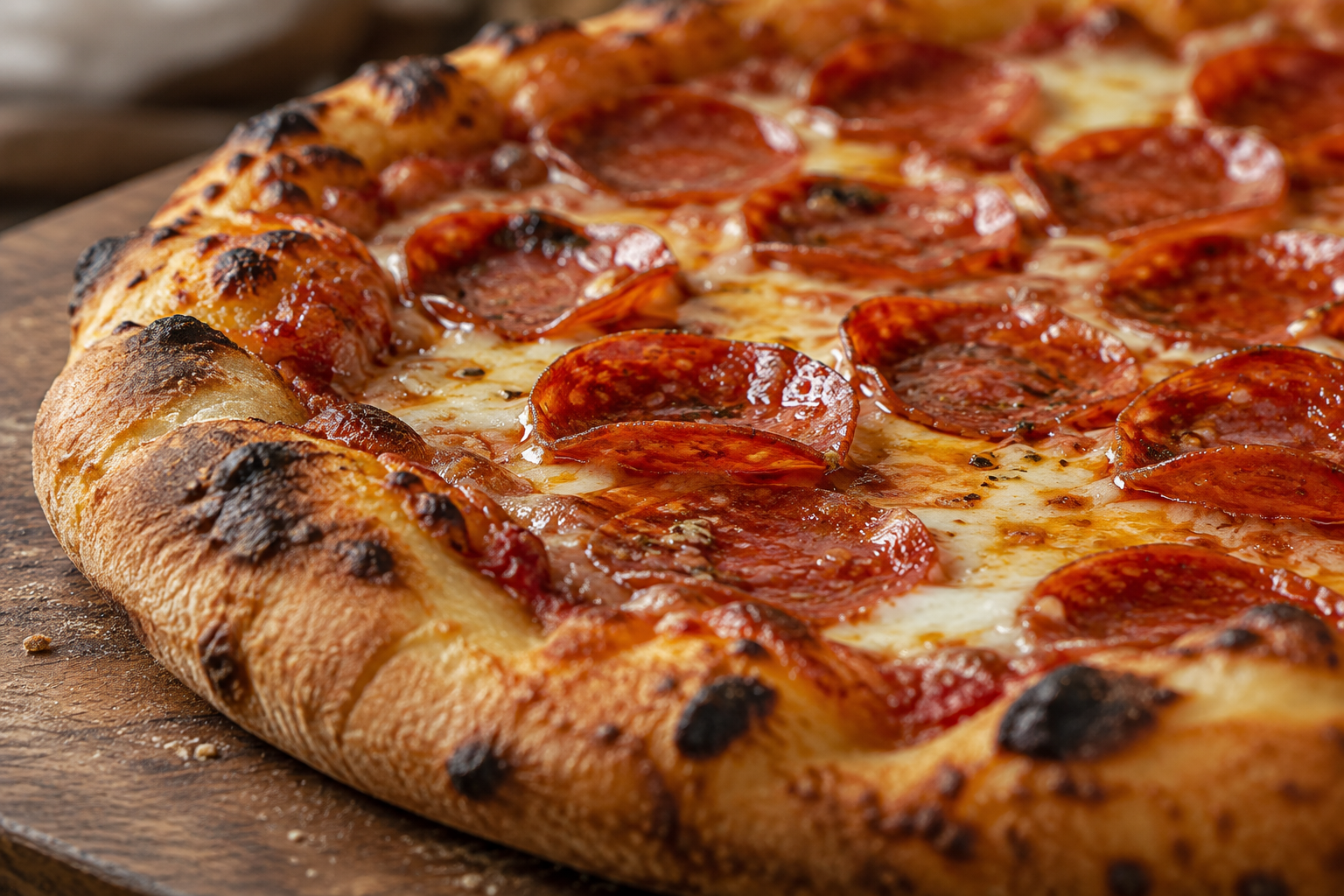 AI-generated preview image: close-up of pizza texture for Papa Johns Pizza