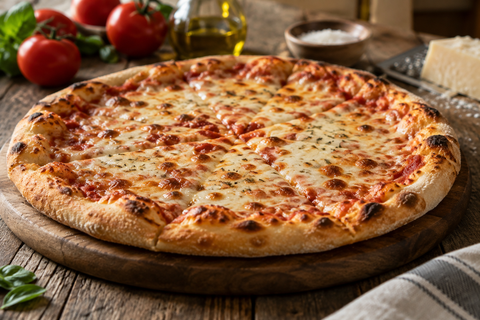 AI-generated preview image: pizza photograph for Pizza Cafe