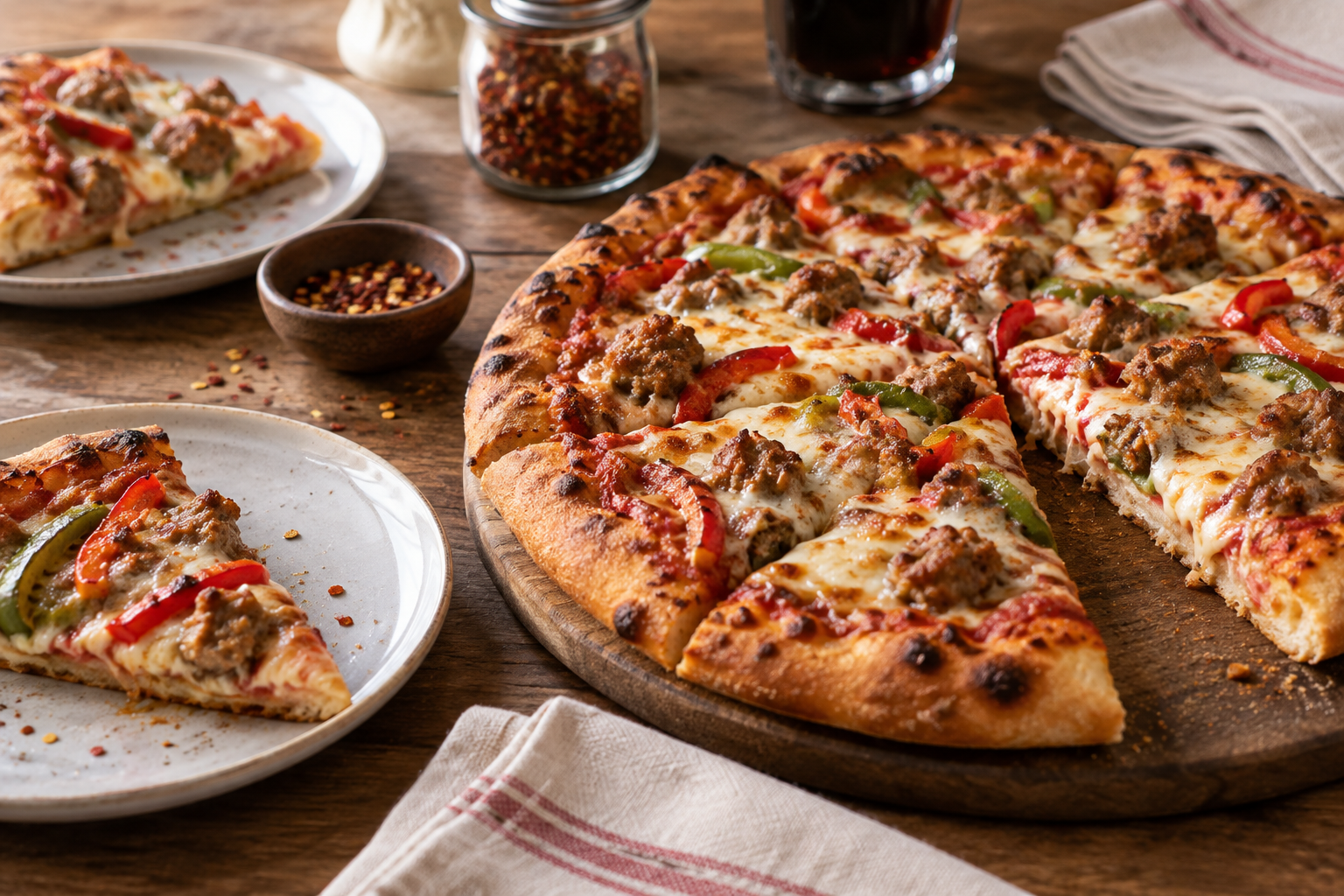 AI-generated preview image: pizza served at a table for Niagara Guys