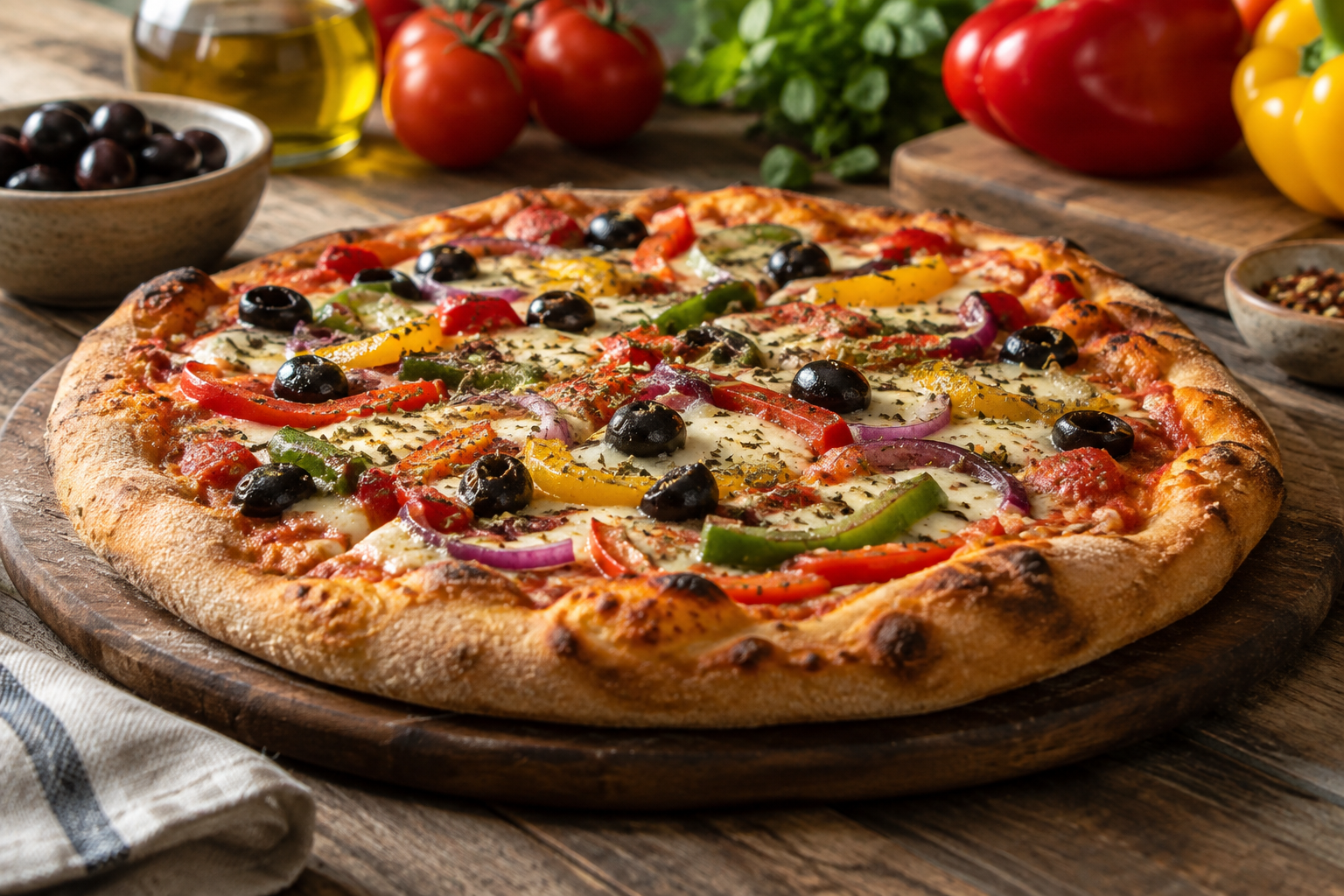 AI-generated preview image: pizza photograph for East Village Pizza
