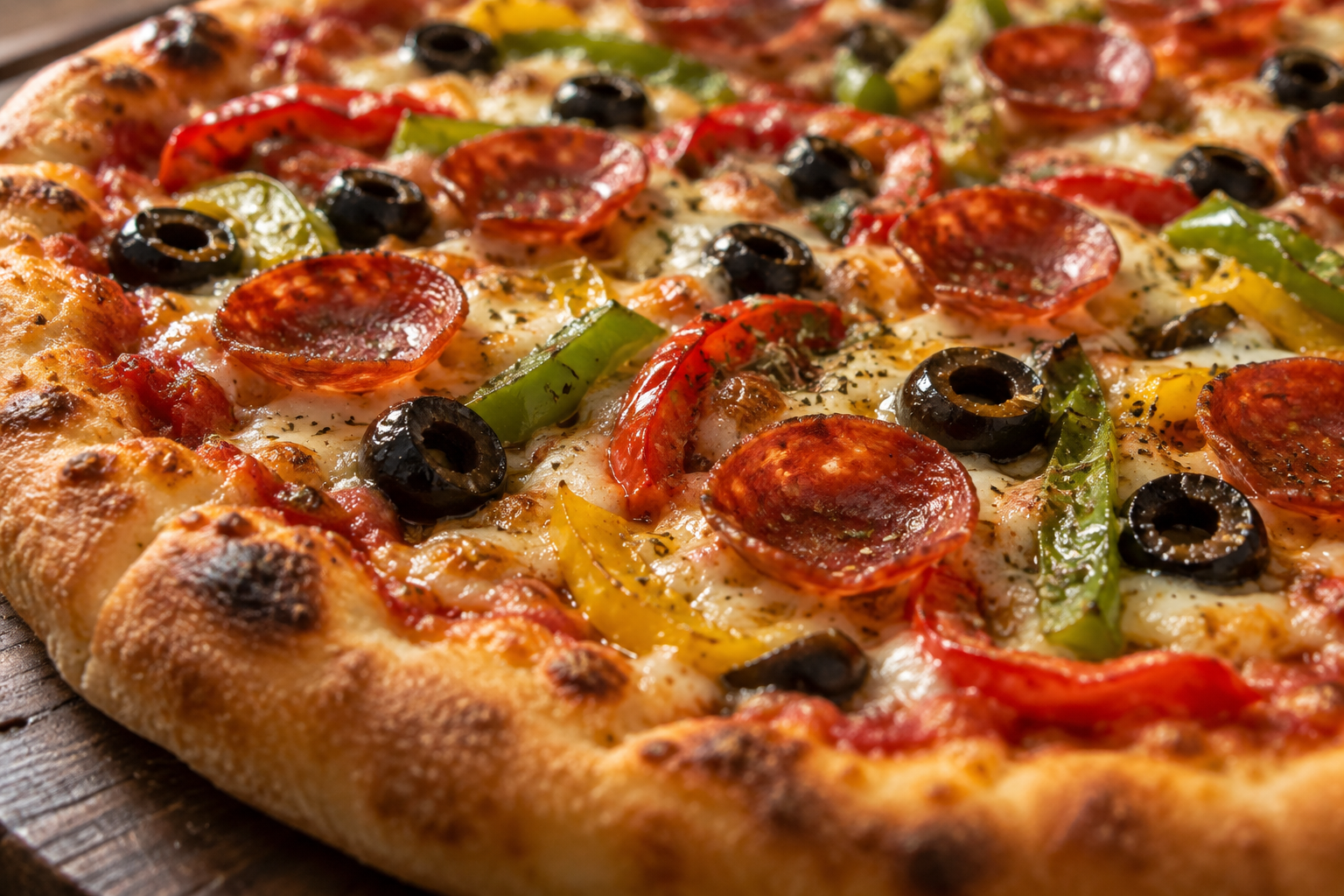 AI-generated preview image: close-up of pizza texture for Pizza Delizia Italian Classics