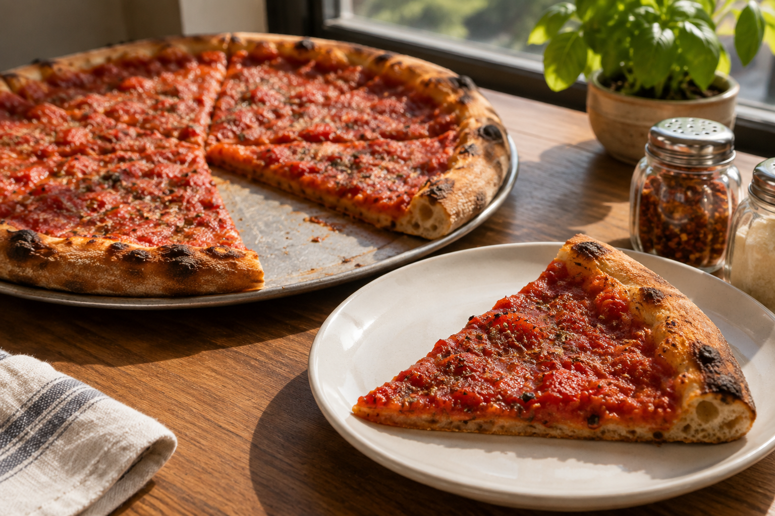 AI-generated preview image: pizza served at a table for Pizza Delizia Italian Classics