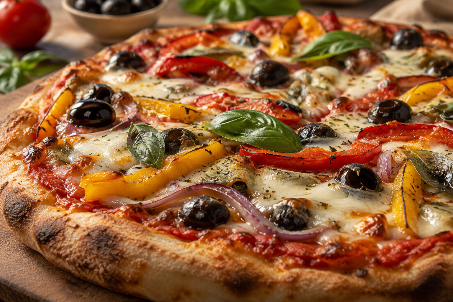 AI-generated preview image: close-up of pizza texture for Brick House Pizza