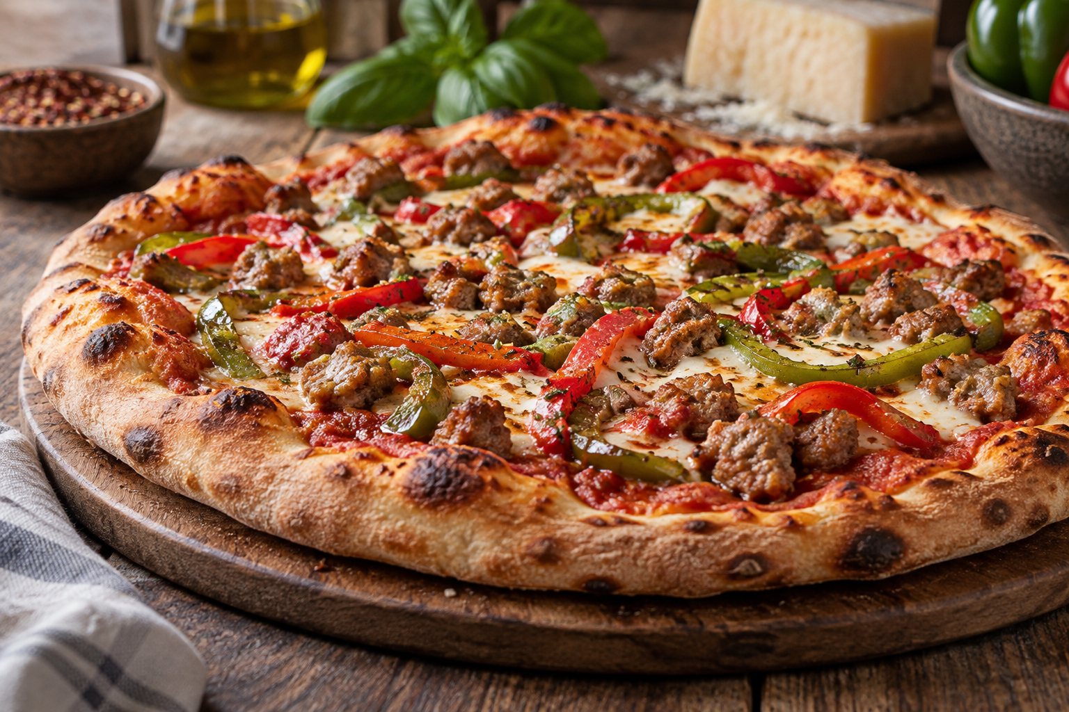 AI-generated preview image: pizza photograph for Artistic Pizza