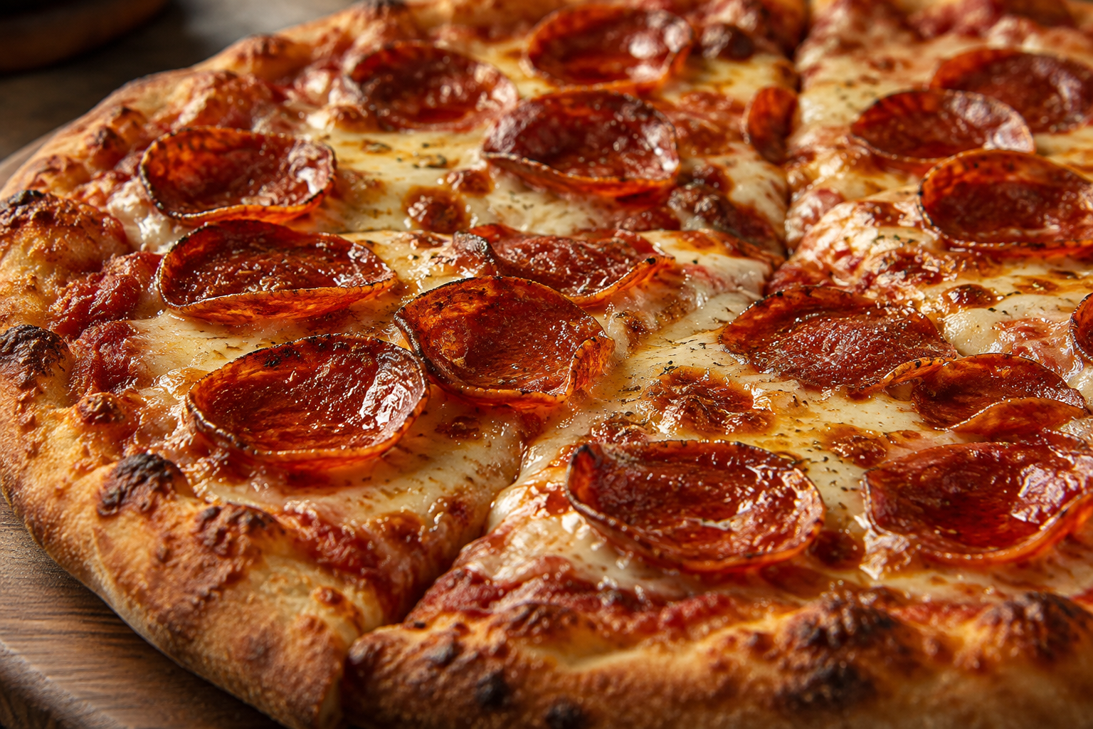 AI-generated preview image: close-up of pizza texture for Wegmans Meals 2GO