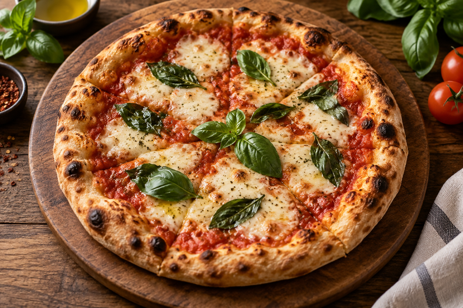 AI-generated preview image: pizza photograph for Mark's Pizzeria
