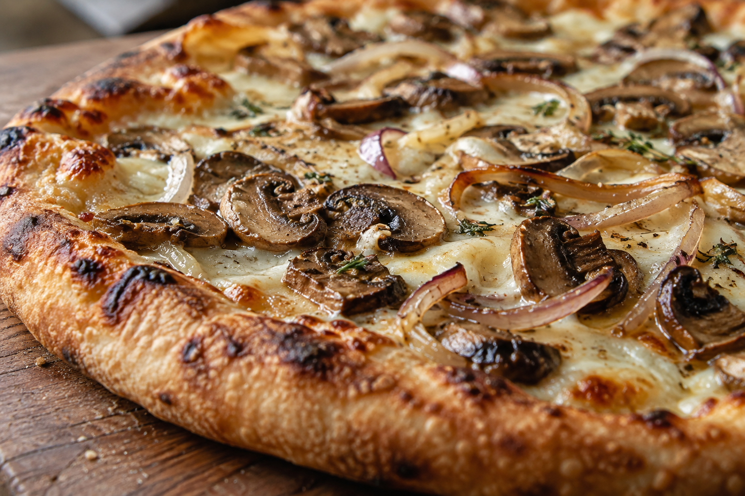AI-generated preview image: close-up of pizza texture for Mark's Pizzeria