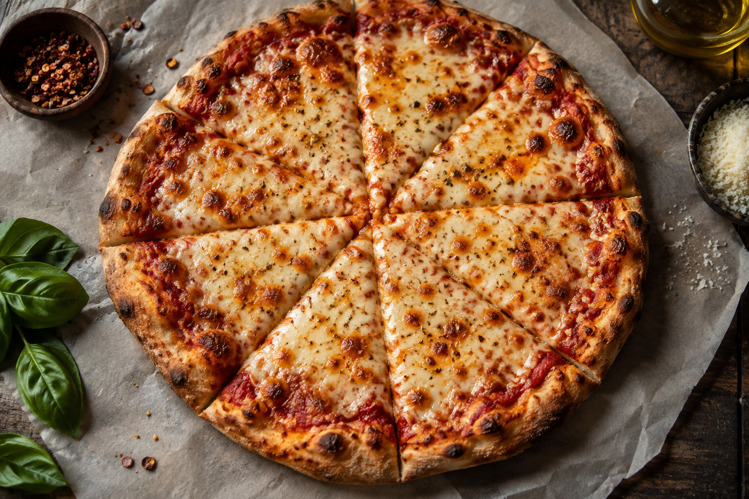 AI-generated preview image: pizza photograph for Golden Grain Pizza Colonie
