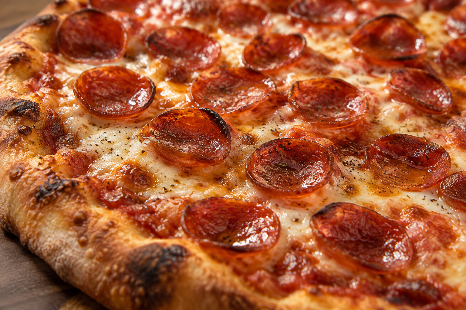 AI-generated preview image: close-up of pizza texture for Emmy Squared Pizza: East Village