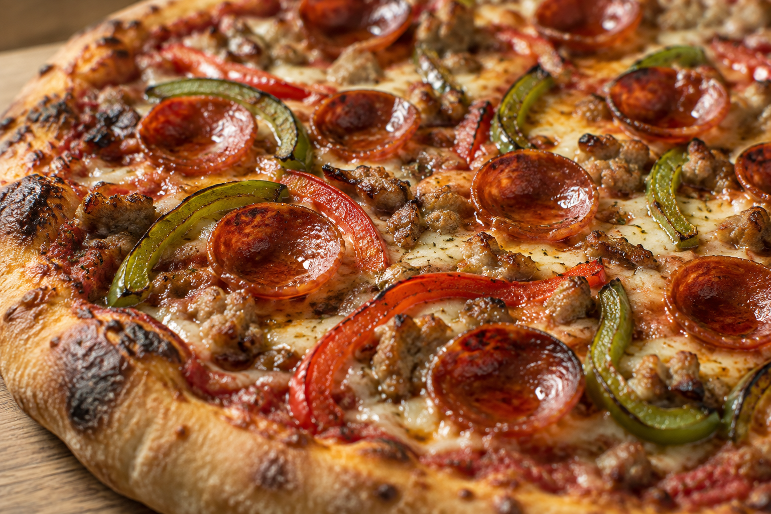 AI-generated preview image: close-up of pizza texture for Nonna's Pizza Tottenville