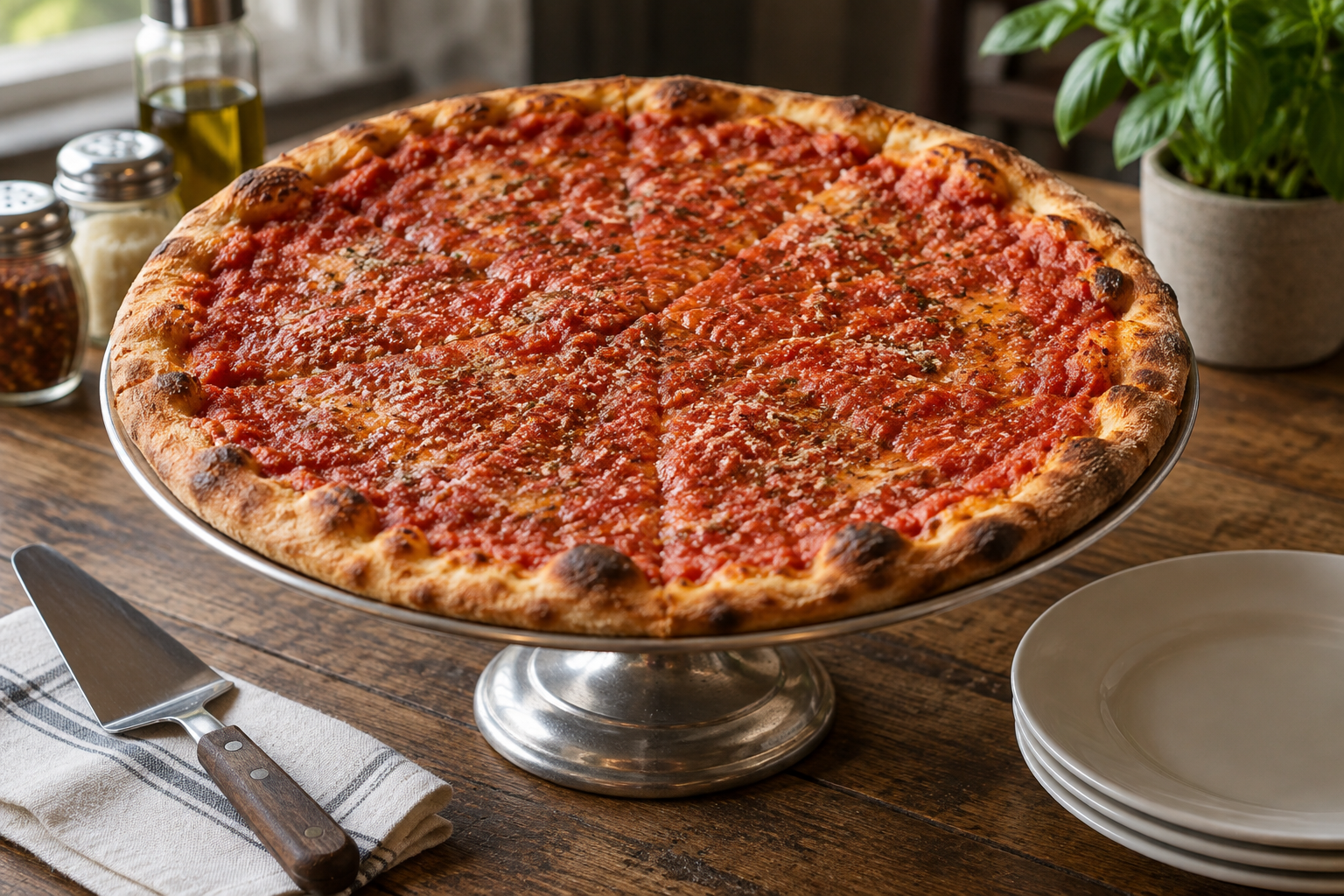 AI-generated preview image: pizza served at a table for LTD Pizza and Bar