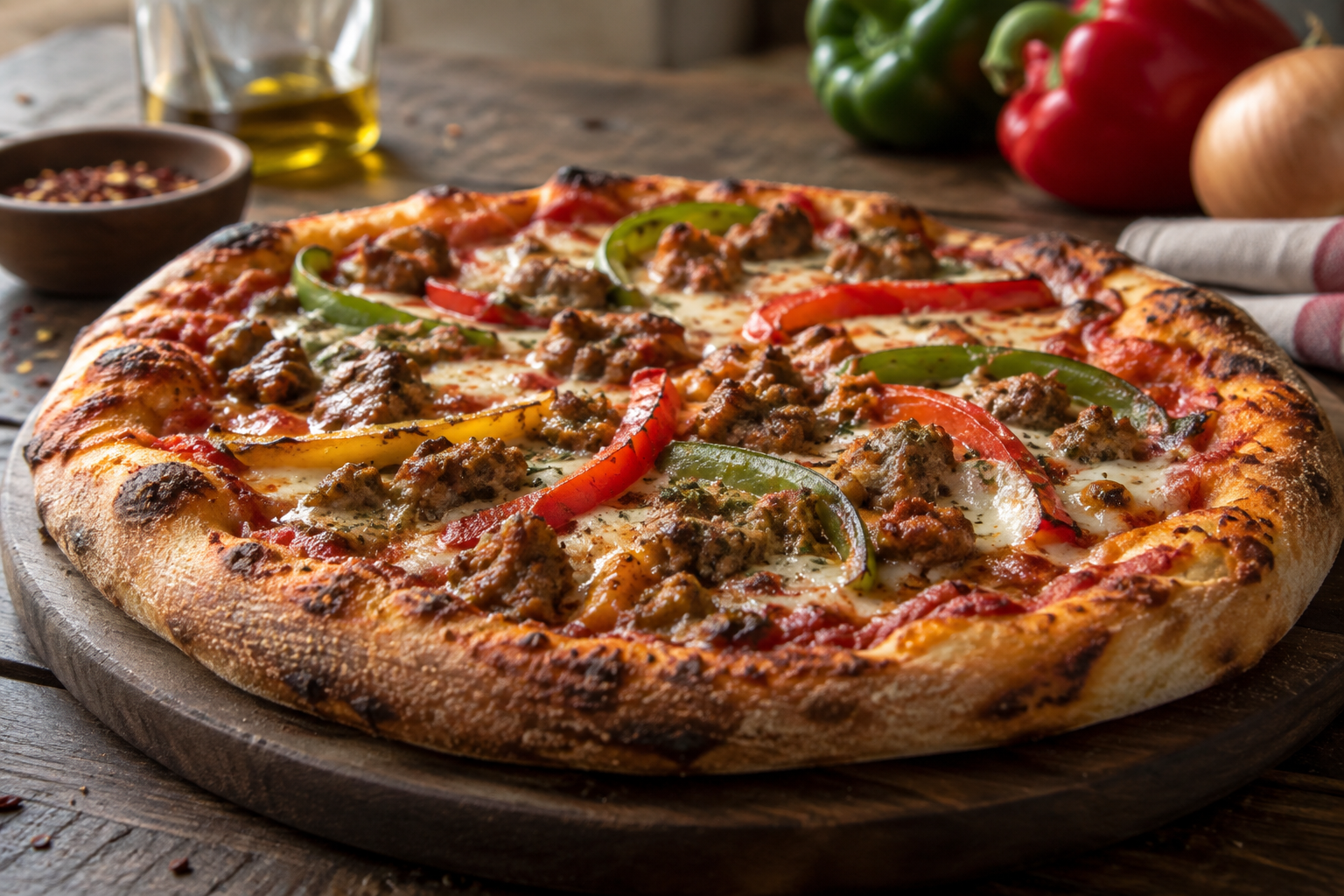 AI-generated preview image: pizza photograph for Bleecker Street Pizza