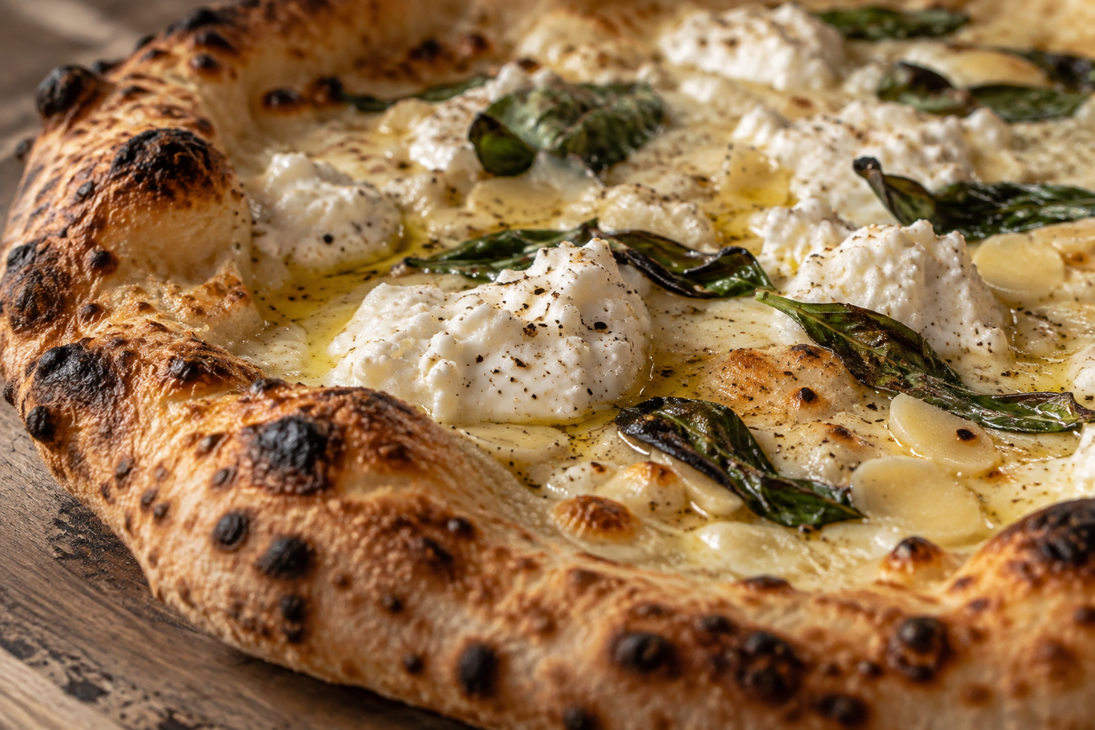 AI-generated preview image: close-up of pizza texture for Bleecker Street Pizza