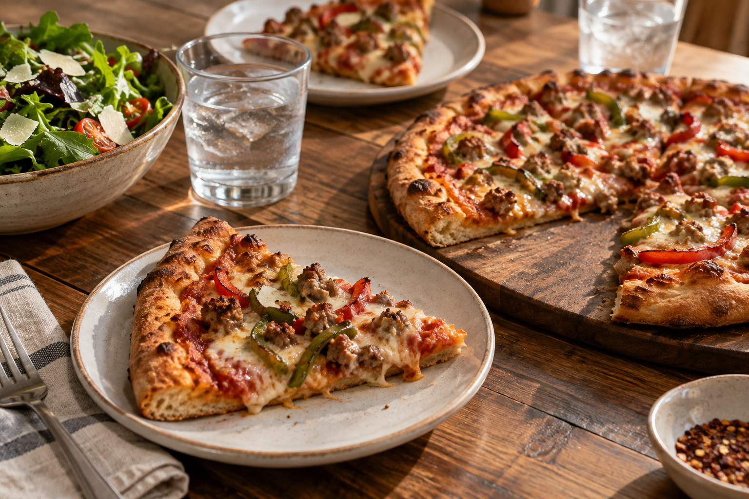 AI-generated preview image: pizza served at a table for Lombardi's