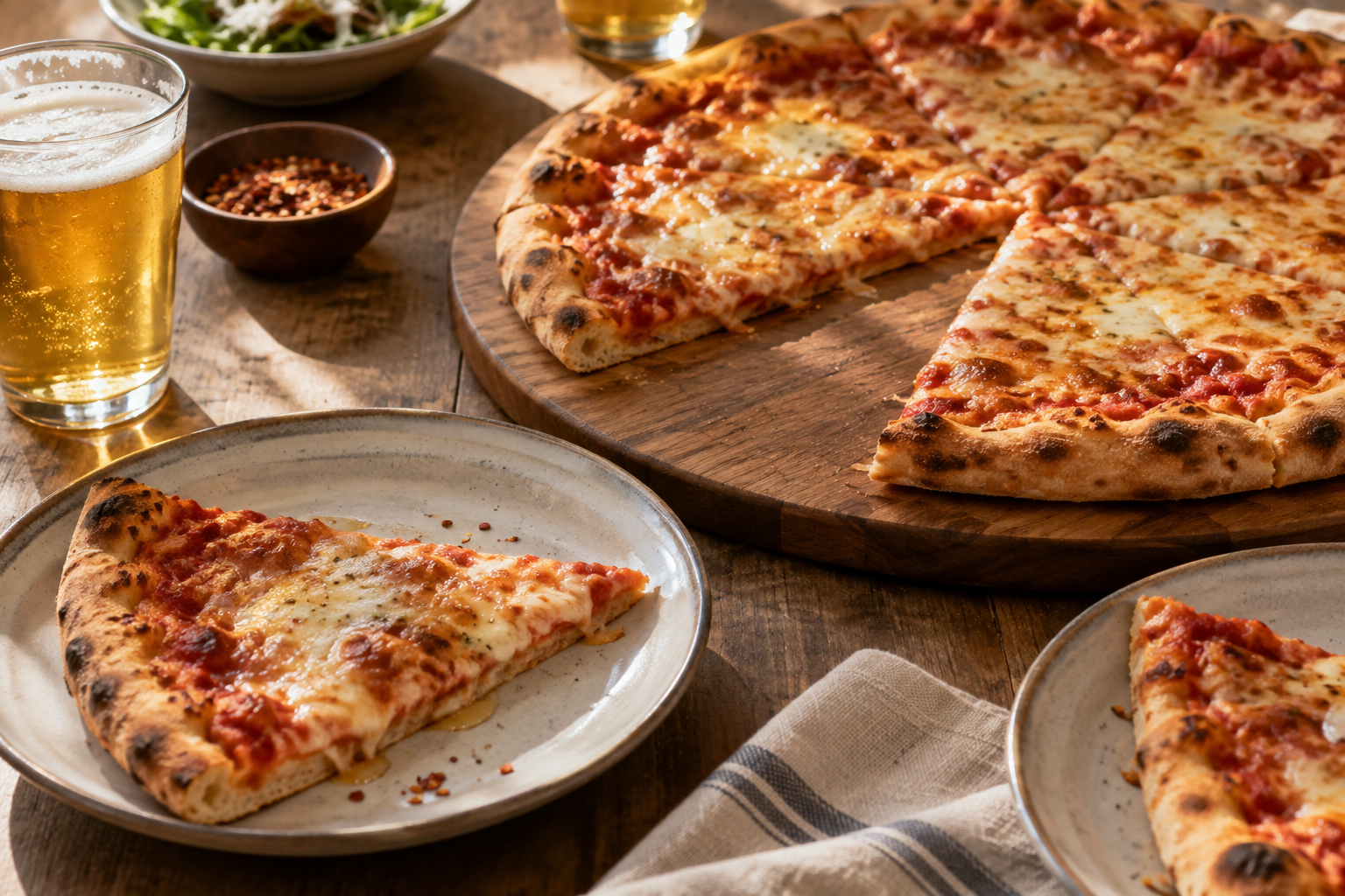 AI-generated preview image: pizza served at a table for Kesté Pizza e Vino
