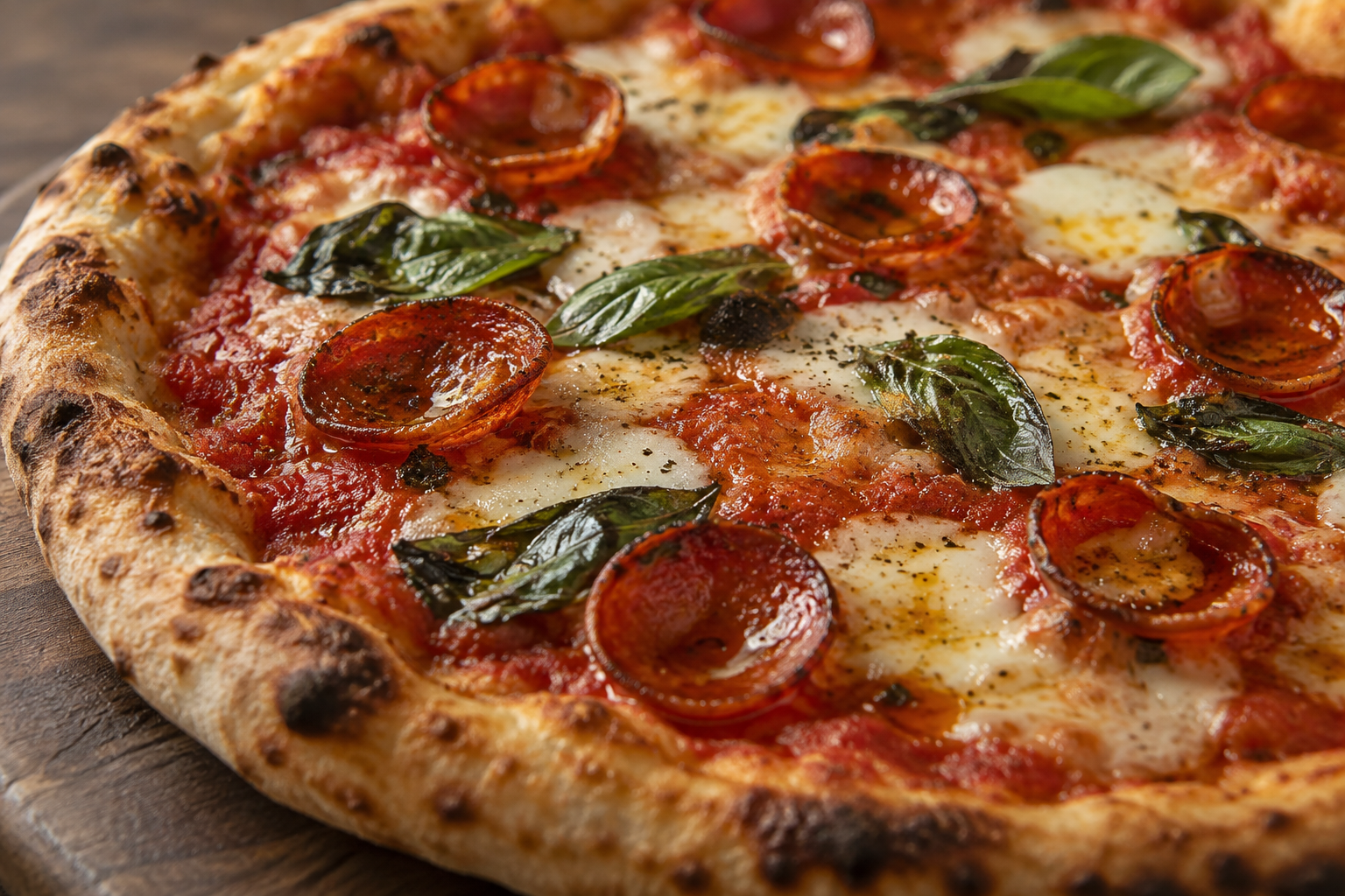 AI-generated preview image: close-up of pizza texture for Ledo Pizza