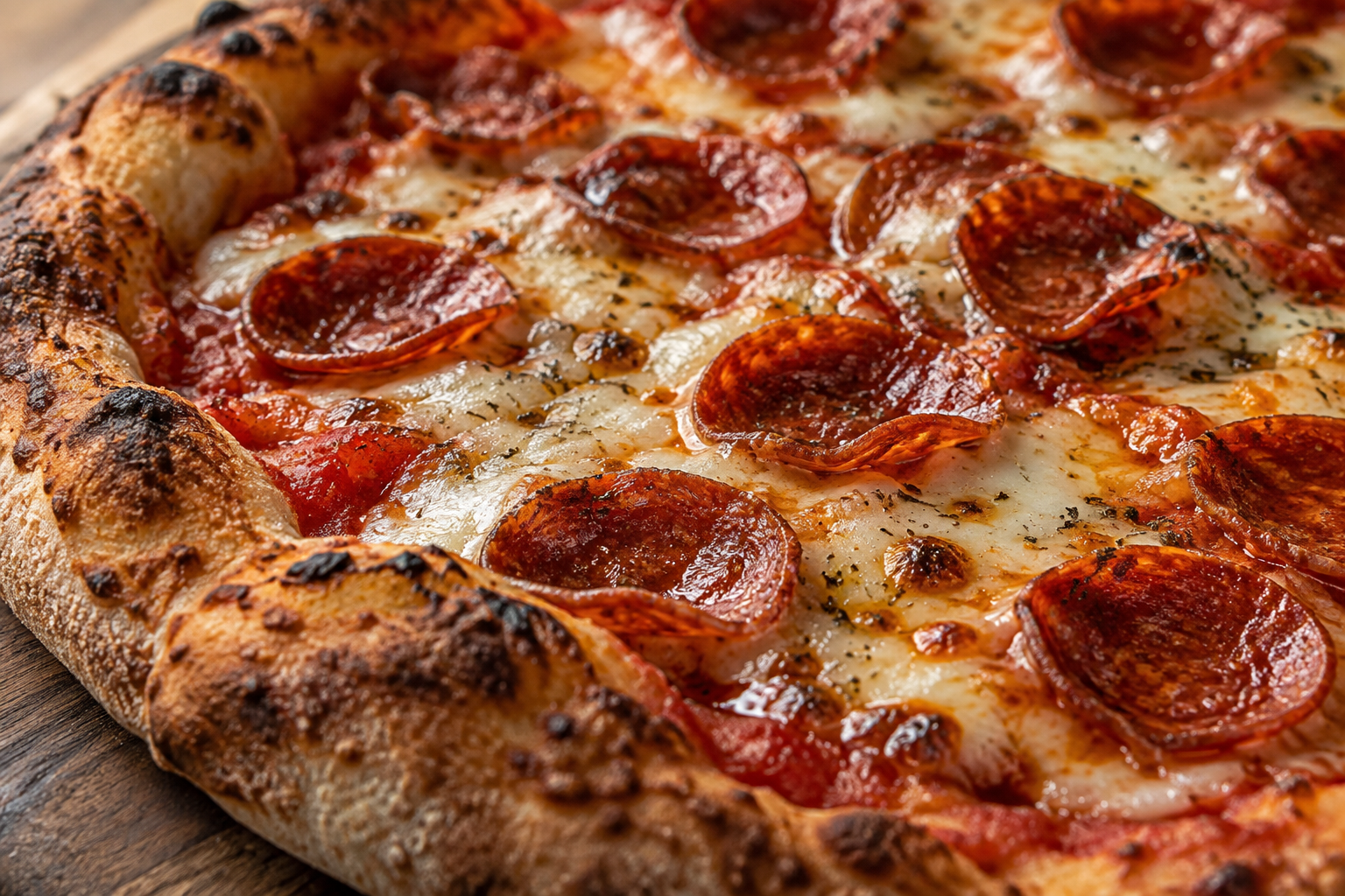 AI-generated preview image: close-up of pizza texture for Perri's Pizzeria
