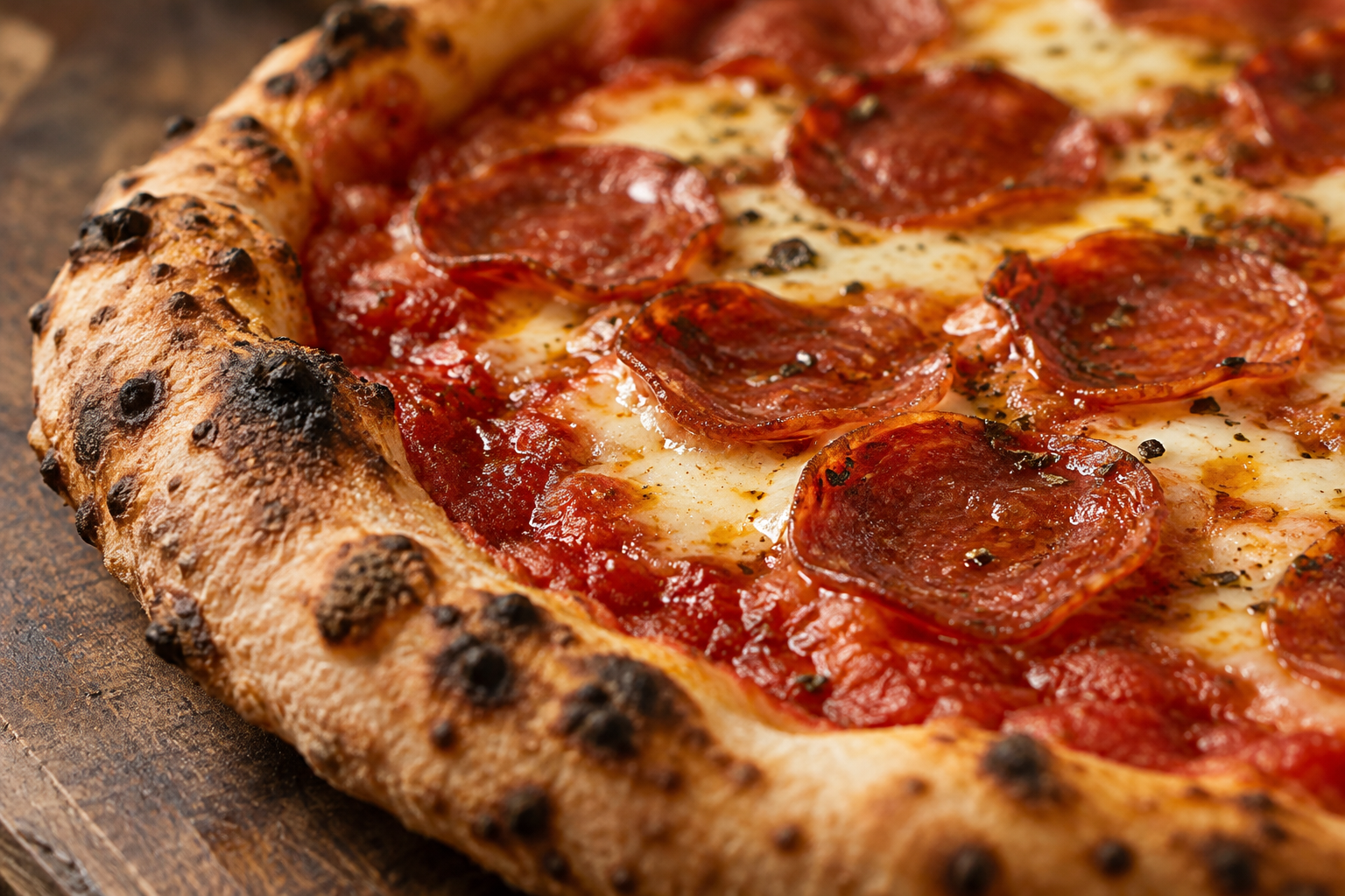 AI-generated preview image: close-up of pizza texture for Pizza Bella