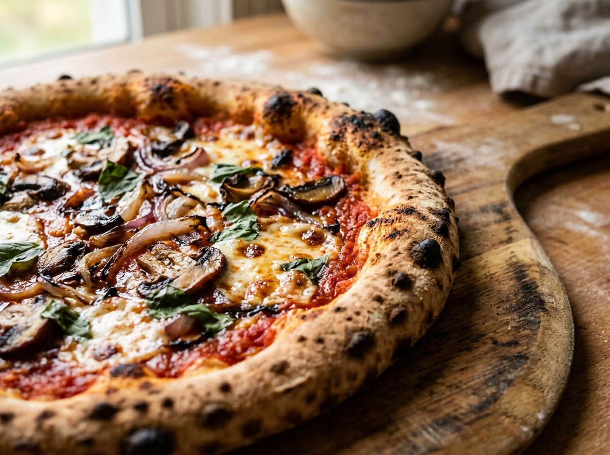 AI-generated preview: close-up of pizza texture for $1.50 Fresh Pizza