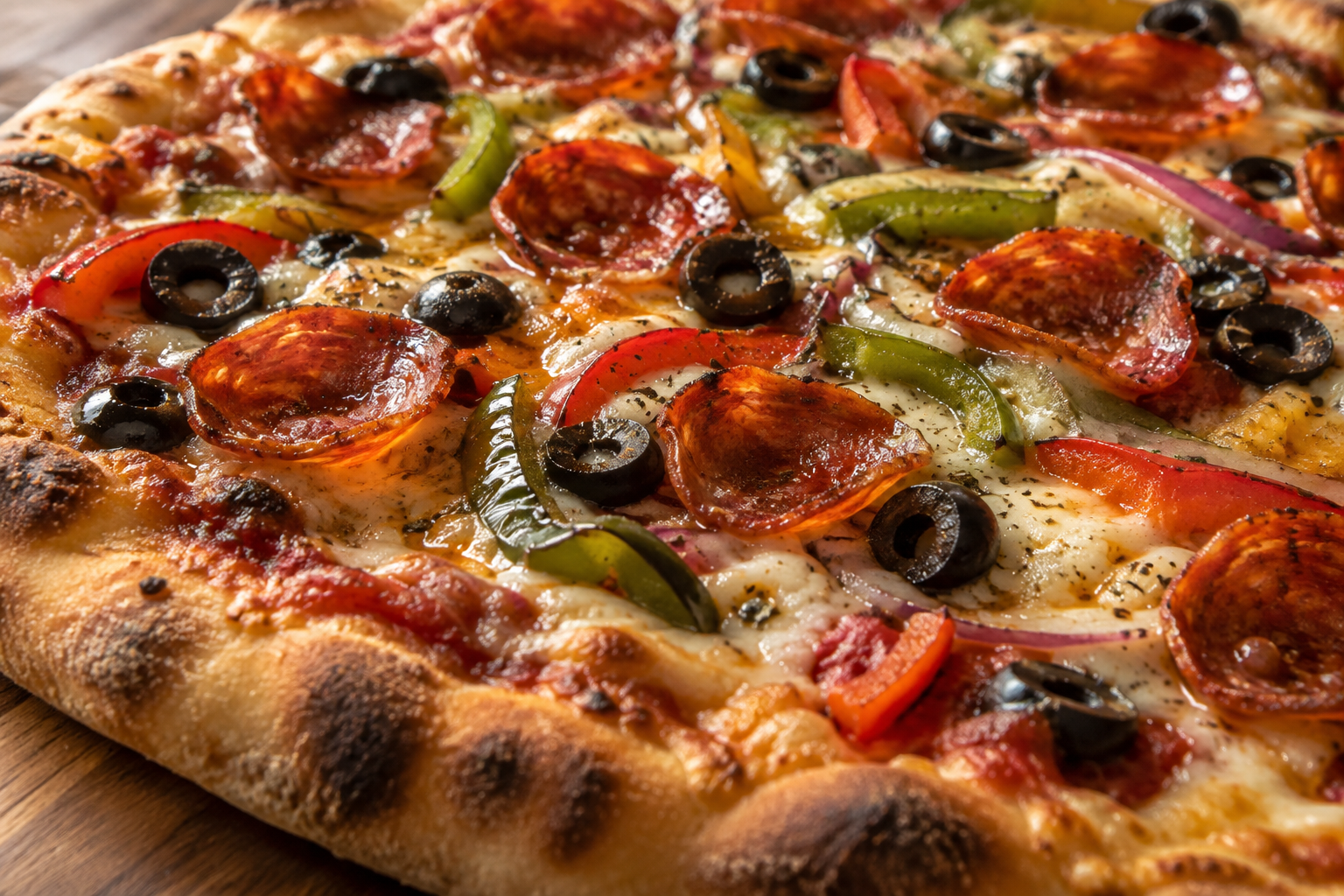 AI-generated preview image: close-up of pizza texture for Jay's Pizza