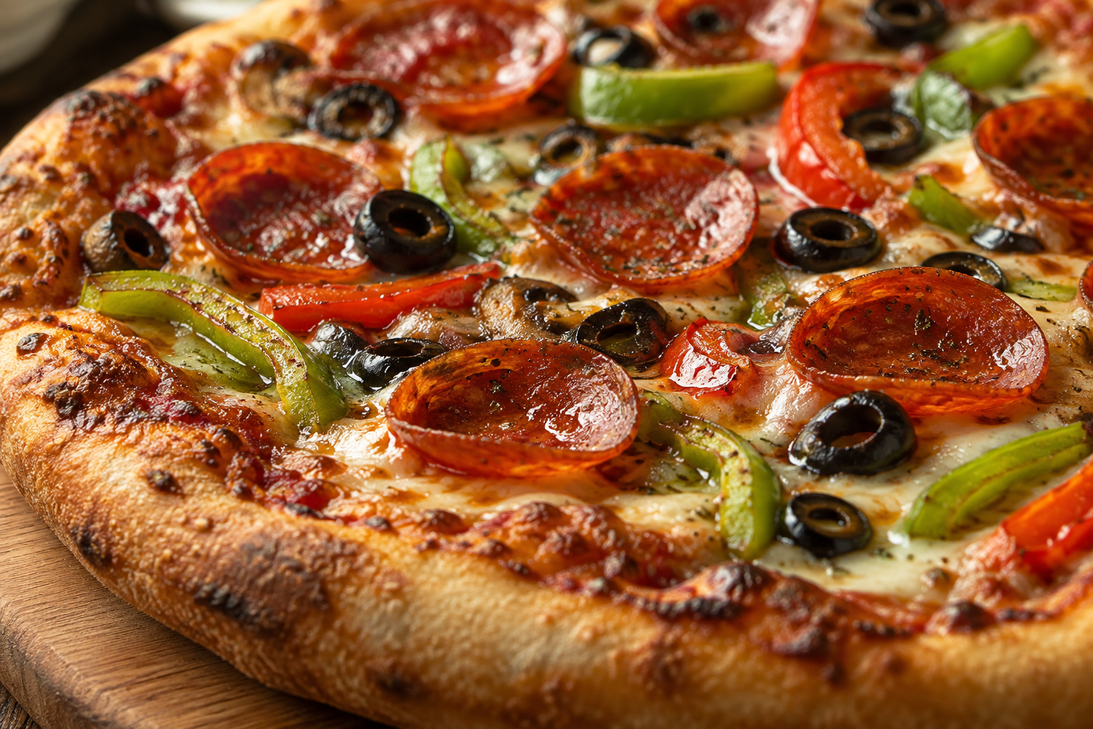 AI-generated preview image: close-up of pizza texture for Sammy's Pizzeria
