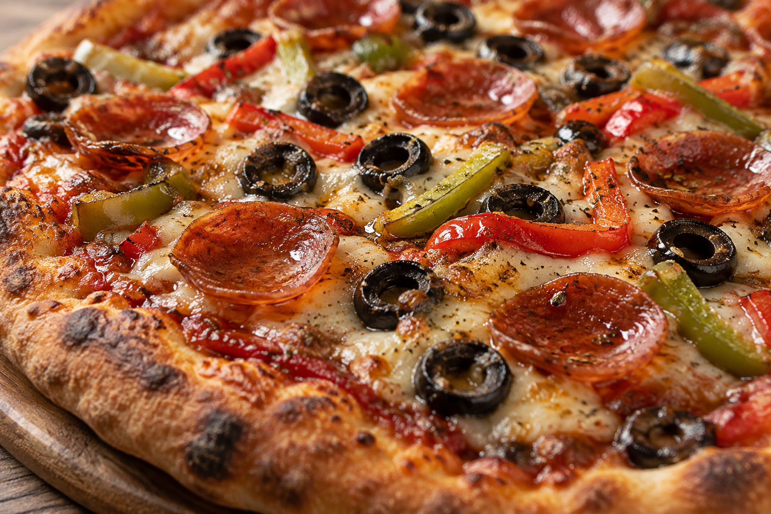 AI-generated preview image: close-up of pizza texture for Seppe Pizza Bar