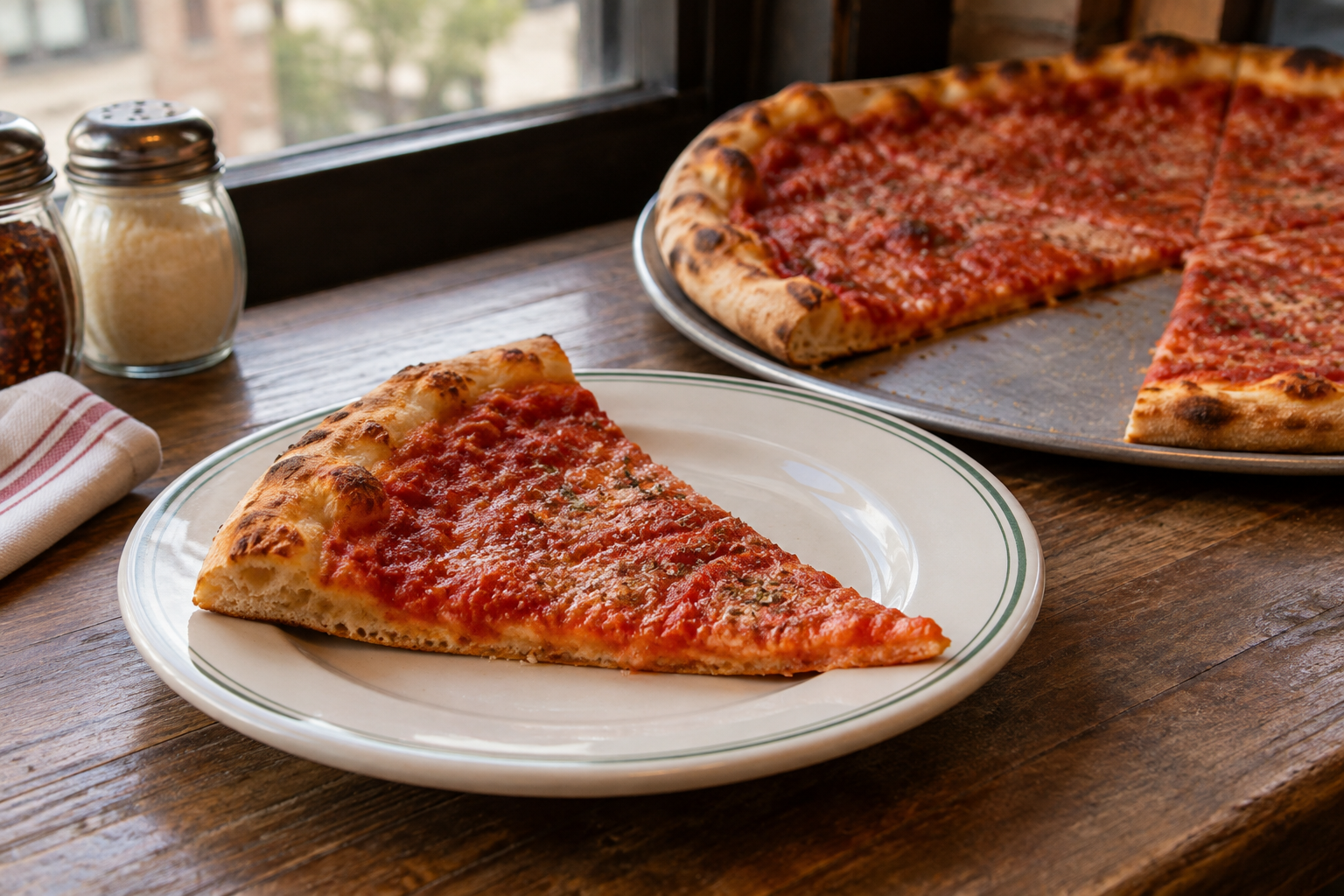 AI-generated preview image: pizza served at a table for Seppe Pizza Bar