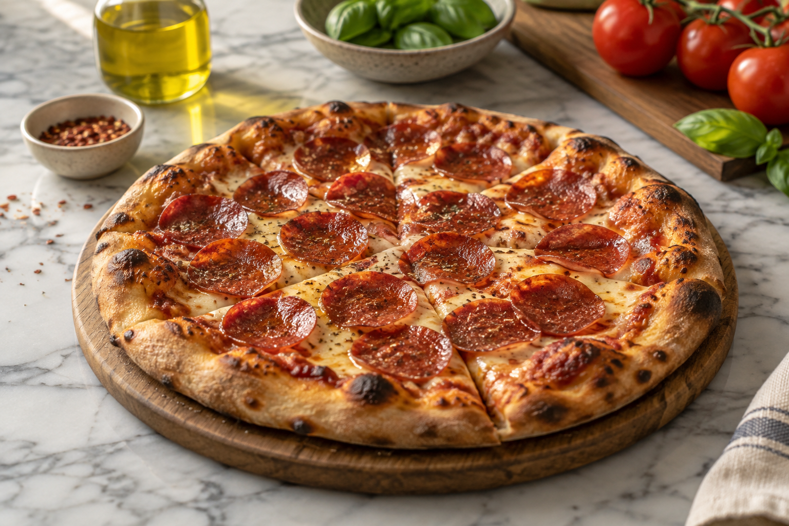 AI-generated preview image: pizza photograph for Domino's Pizza