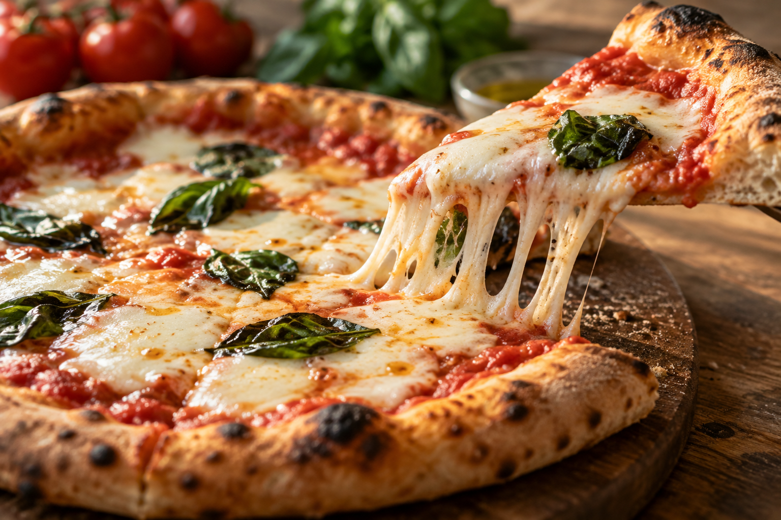 AI-generated preview image: close-up of pizza texture for Domino's Pizza