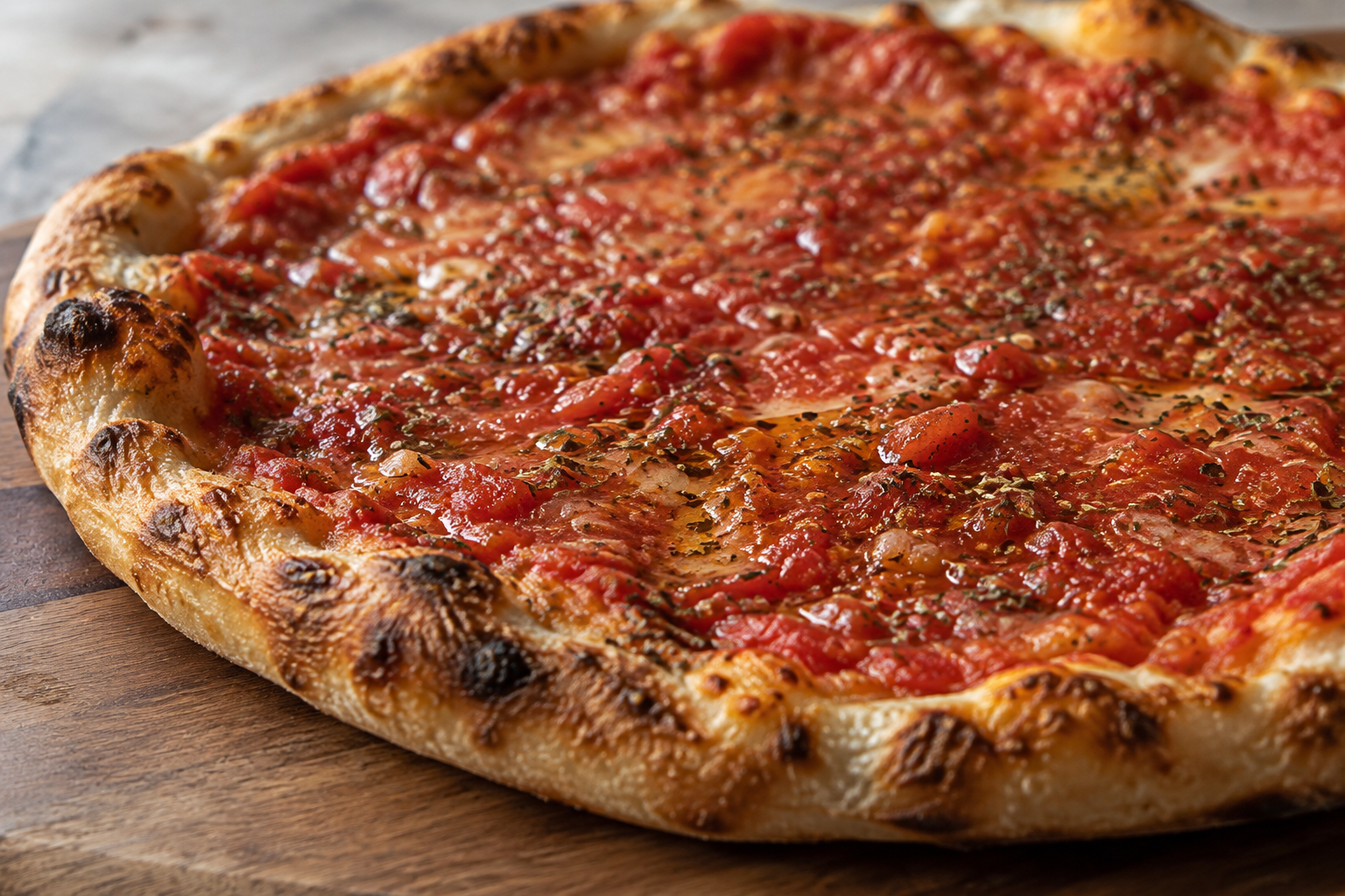 AI-generated preview image: close-up of pizza texture for Superior $1 pizza