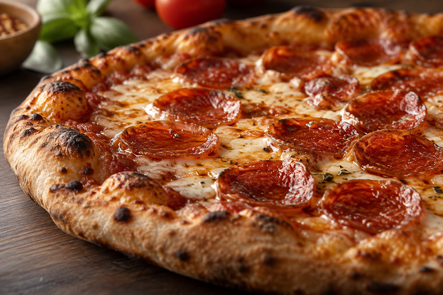 AI-generated preview image: close-up of pizza texture for Cusato's Eatery ~ Pizza, Wings & Italian Food Albany