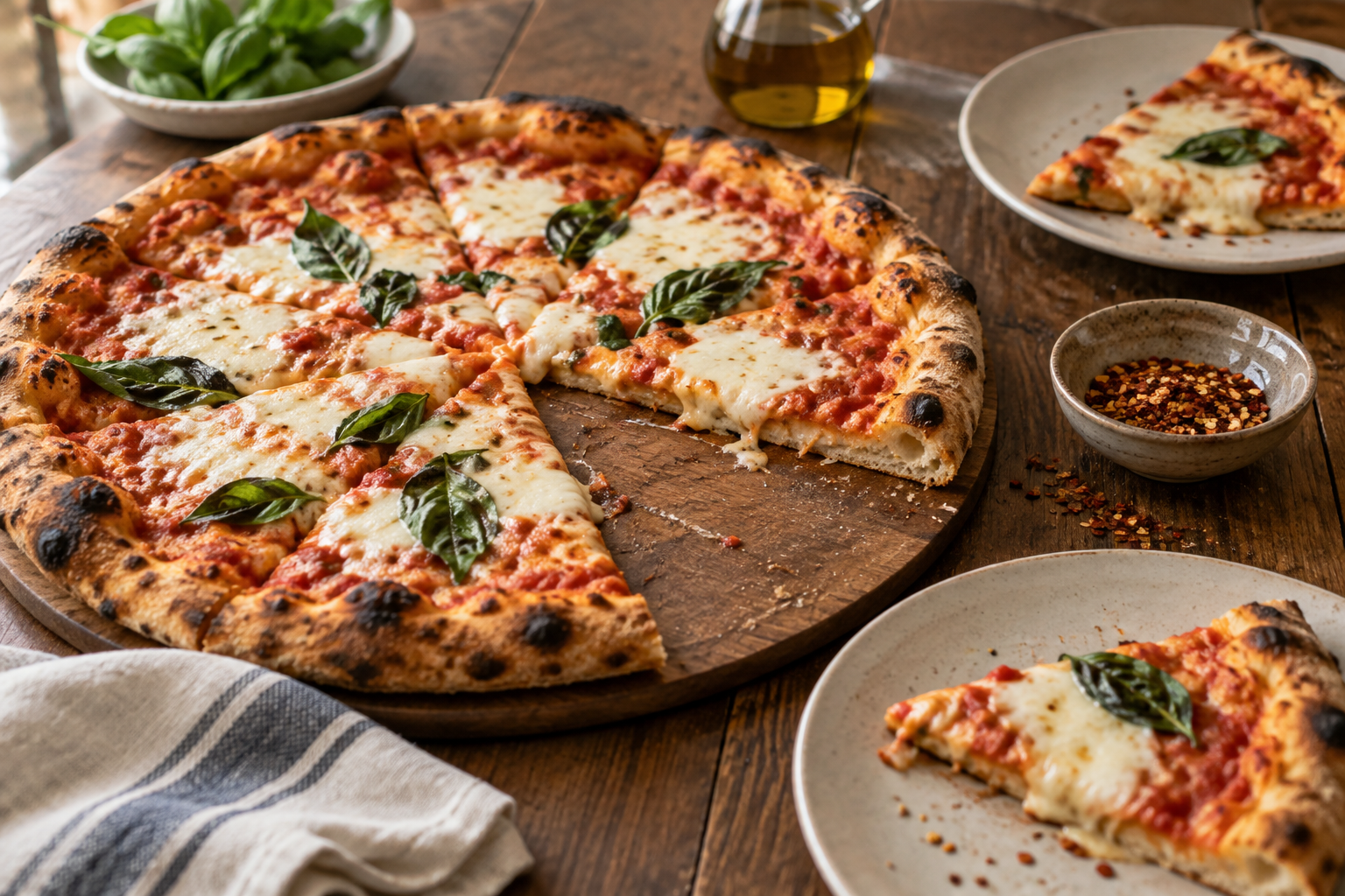 AI-generated preview image: pizza served at a table for Cusato's Eatery ~ Pizza, Wings & Italian Food Albany
