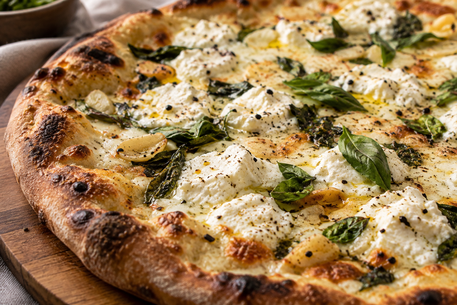 AI-generated preview image: close-up of pizza texture for Joe’s Pizza