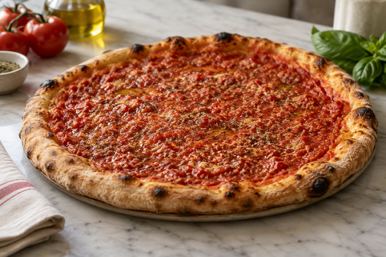AI-generated preview image: pizza photograph for Friendly Pizza