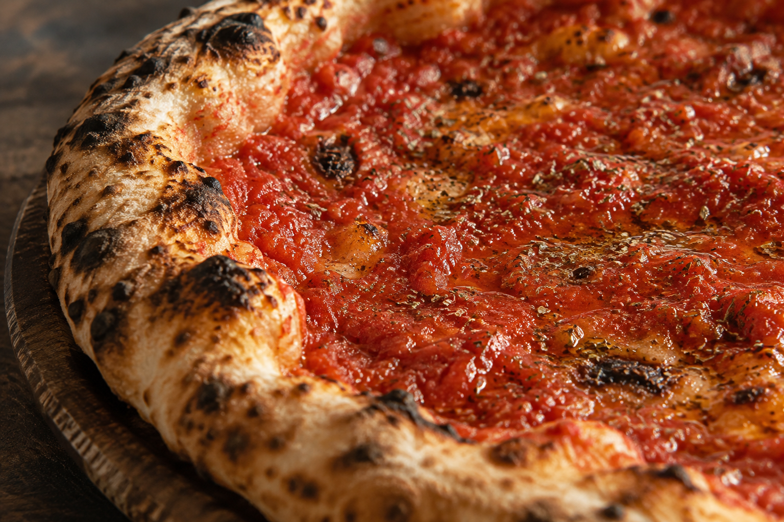 AI-generated preview image: close-up of pizza texture for Spunto NYC Thin Crust Pizza