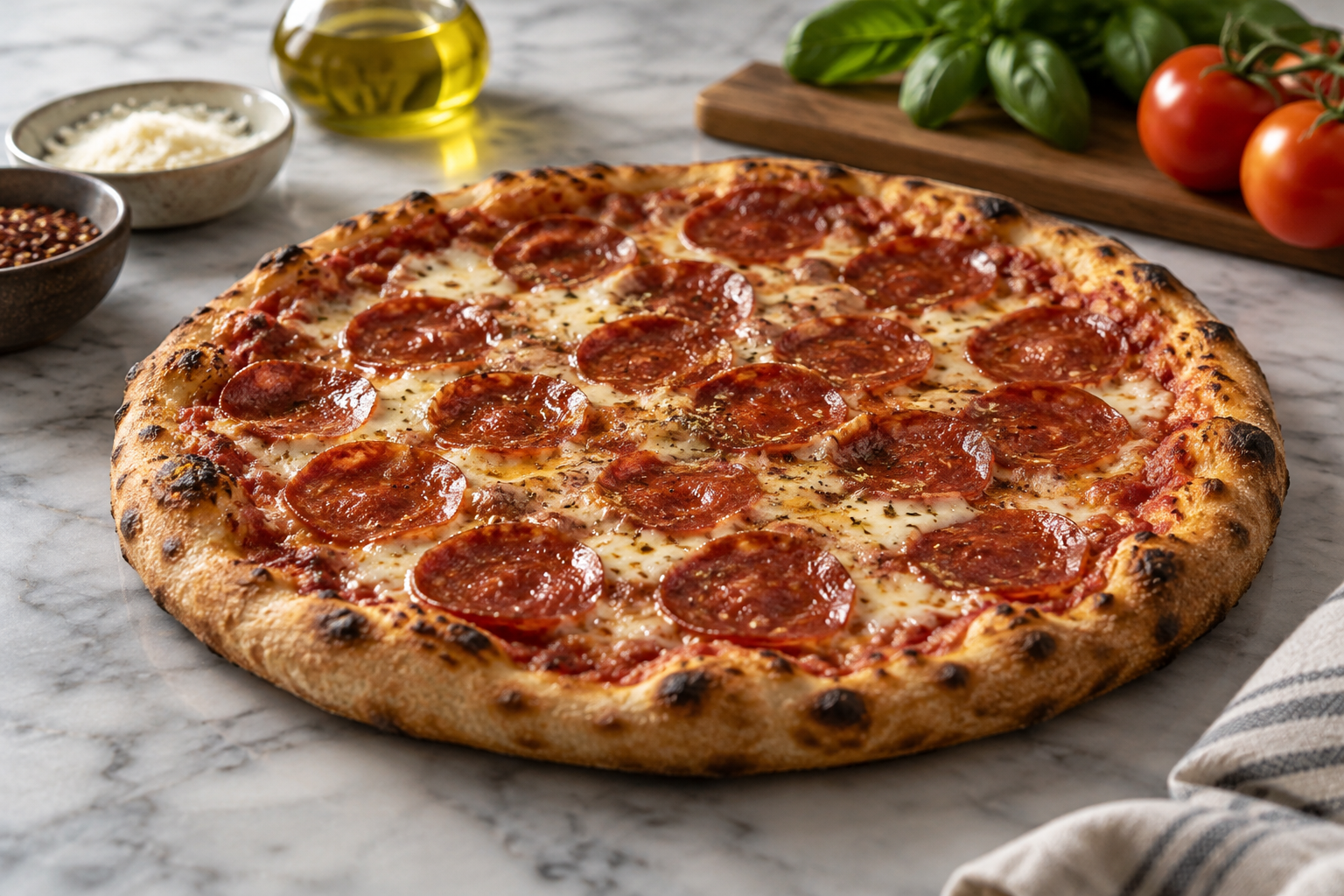 AI-generated preview image: pizza photograph for Brado NYC Thin Crust Pizza