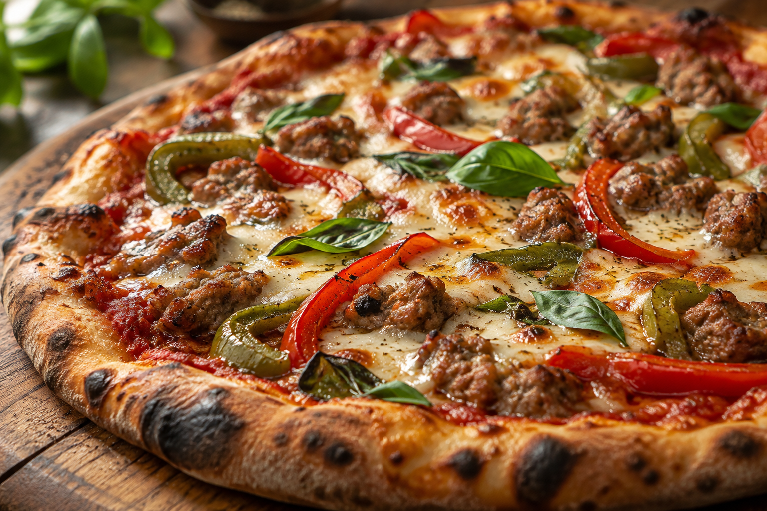 AI-generated preview image: close-up of pizza texture for NY FRESH PIZZA