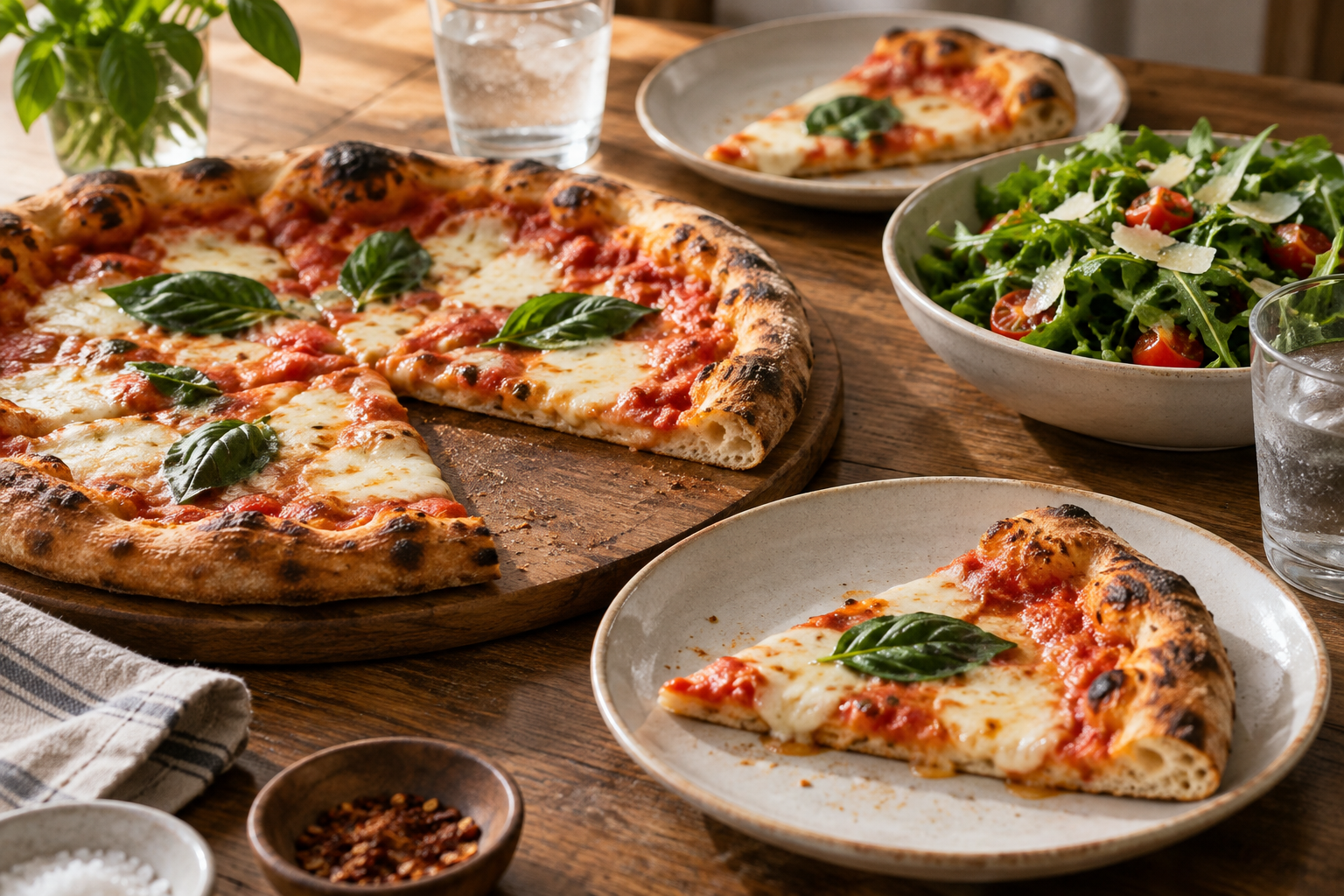AI-generated preview image: pizza served at a table for Ribalta