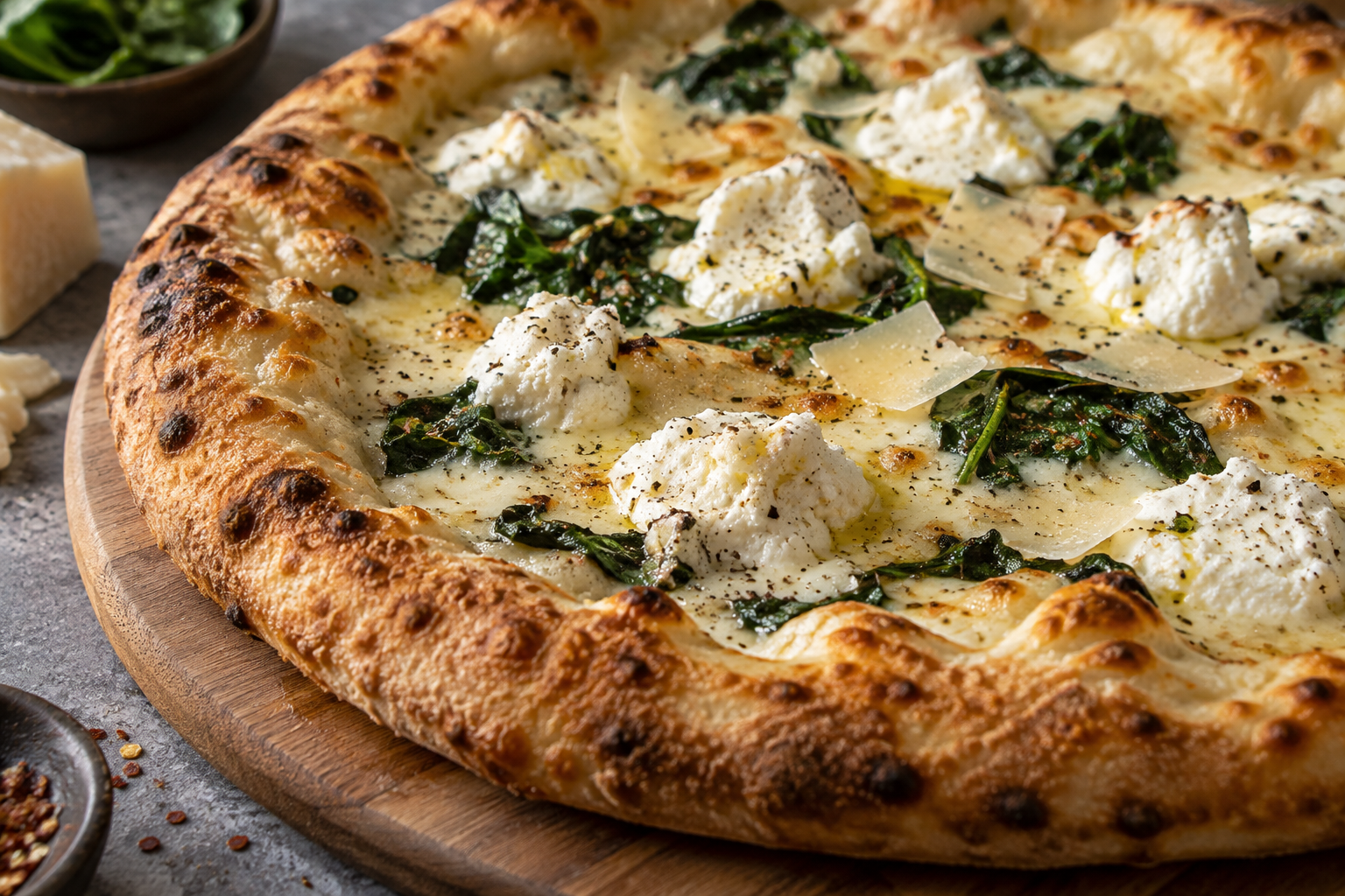 AI-generated preview image: close-up of pizza texture for Marinara Pizza