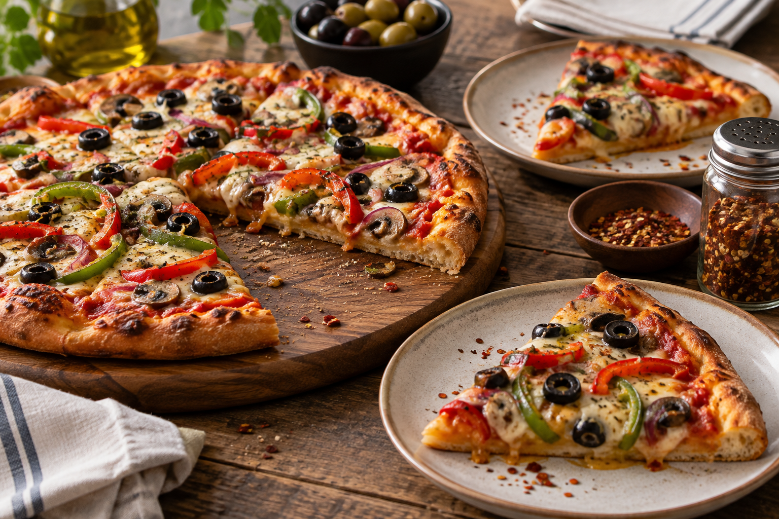AI-generated preview image: pizza served at a table for Marinara Pizza
