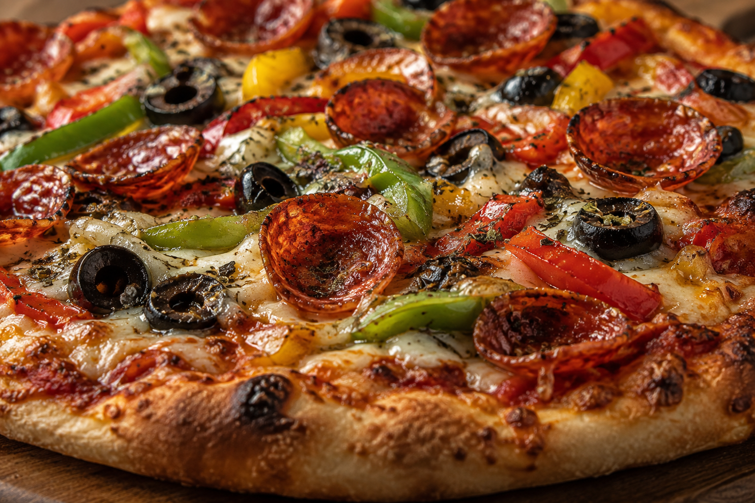 AI-generated preview image: close-up of pizza texture for Hots Pizza