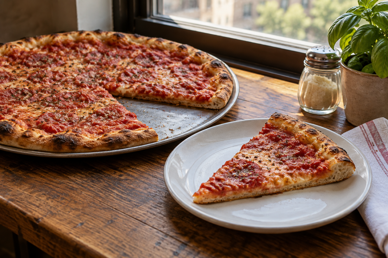 AI-generated preview image: pizza served at a table for Hots Pizza